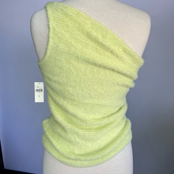 NWT Anthropologie One-Shoulder Eyelash Sweater Tank M - Picture 5 of 8
